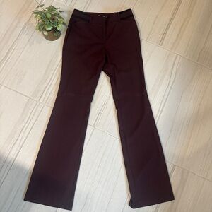 7th Avenue Burgundy Modern Day Boot Cut Pants - LONG